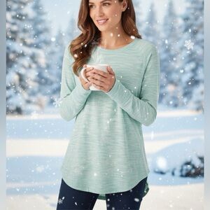 NWT Champion Ladies' High-Low Hemline Crew Long Sleeve - Size L(12-14)